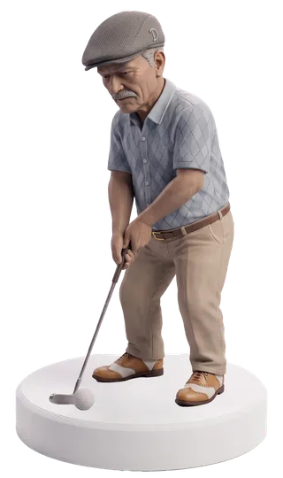 Golf Dad Spinner figurine